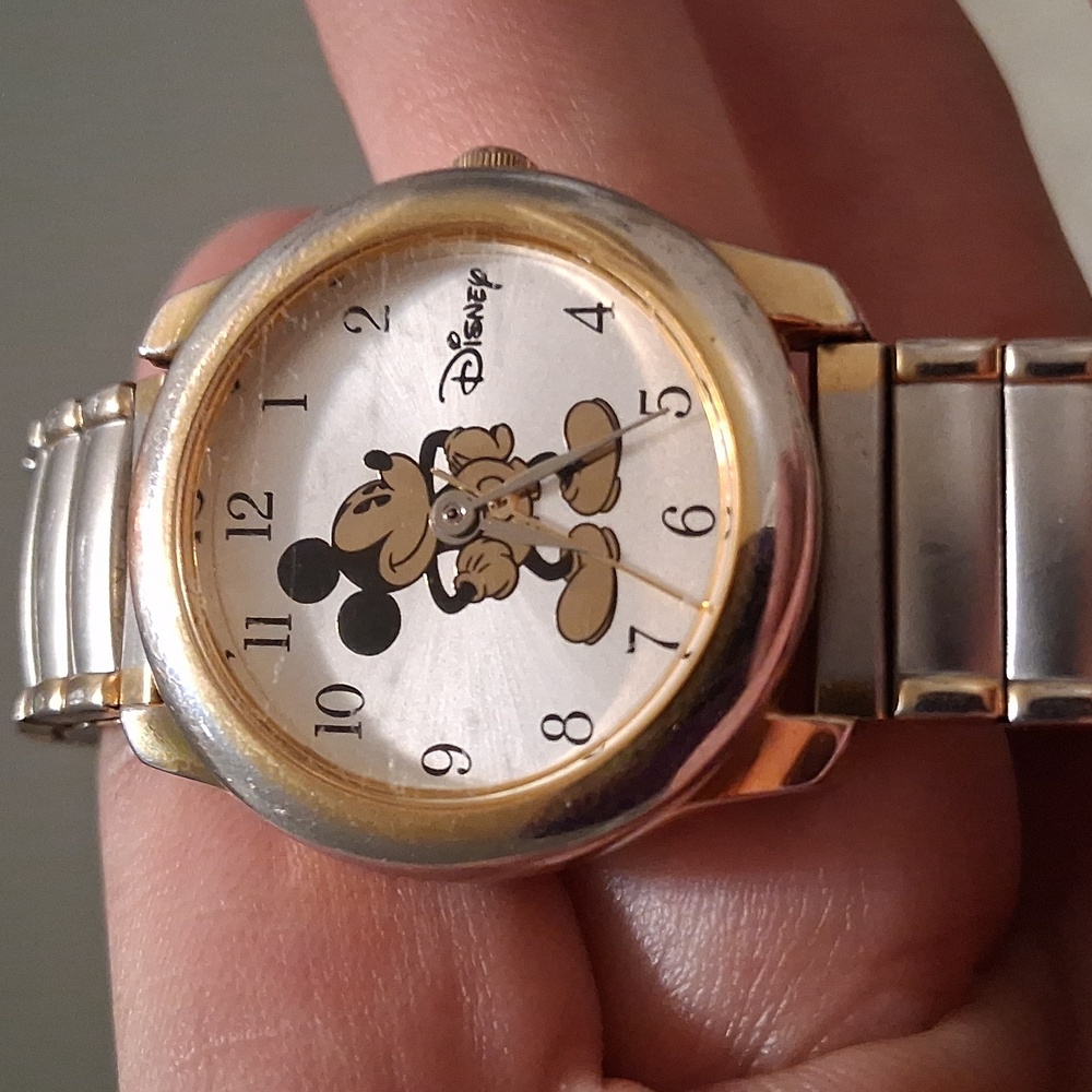 Mickey Mouse stainless gold watch stretch band